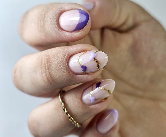 manicura rusa con extensión